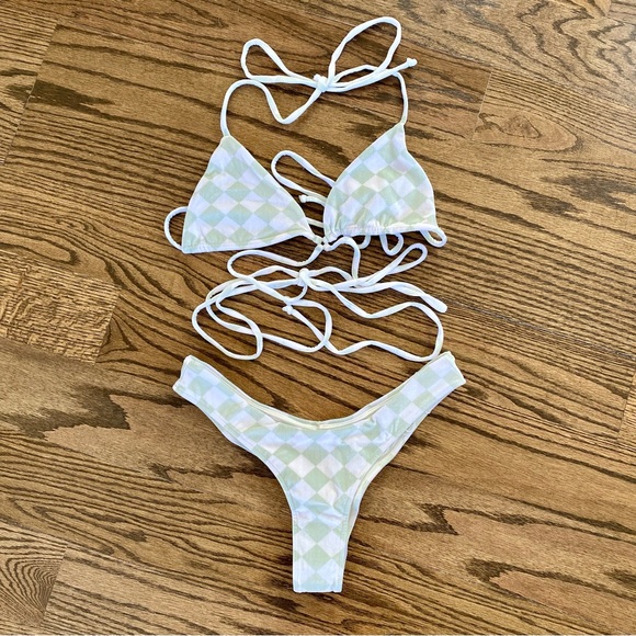 Frankie's Bikinis Other - Frankie’s Hypebeast Diamond Velvet Bikini Set, Tatum Top & Katarina Bottom, NWT